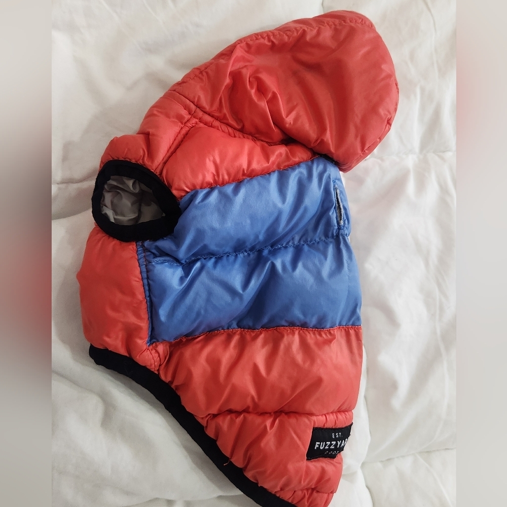 Red and Blue Fuzzyard Dog Jacket Size 1